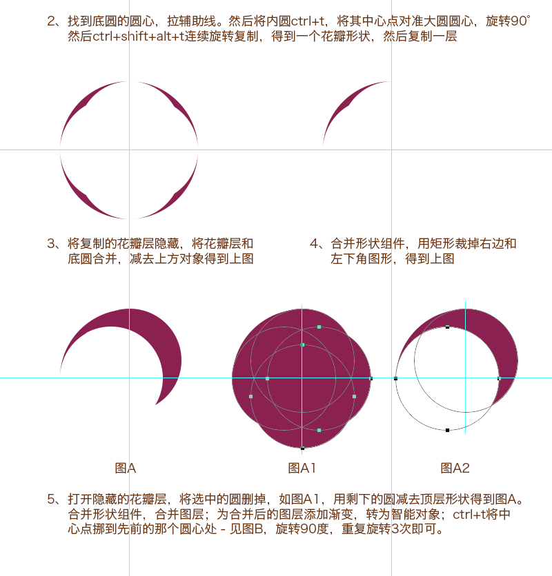 LOGO教程，曲面四分环的画法_www.16xx8.com